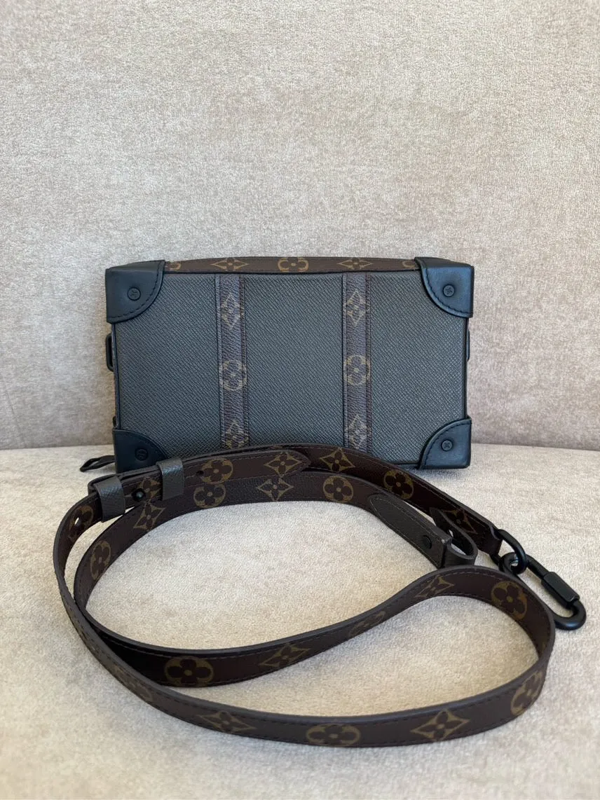 Preloved Louis Vuitton Limited Crossbody Bag in Dark Brown Canvas