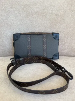 Preloved Louis Vuitton Limited Crossbody Bag in Dark Brown Canvas