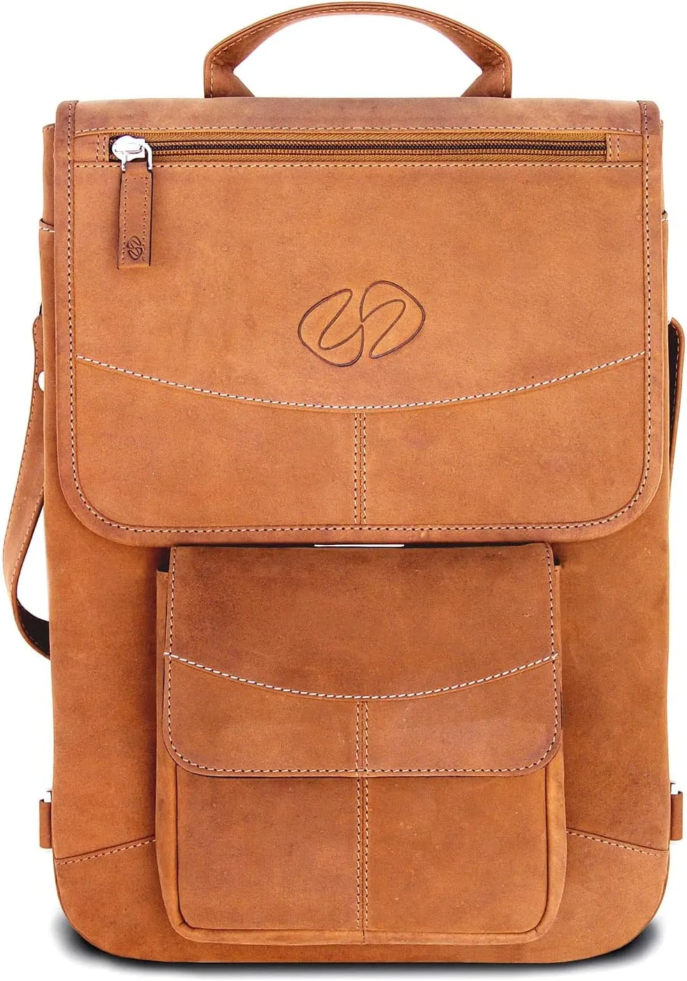 Premium Leather Crossbody Bag, Backpack for 15 MacBook Air, Pro | Protective Case for Apple Laptop VN