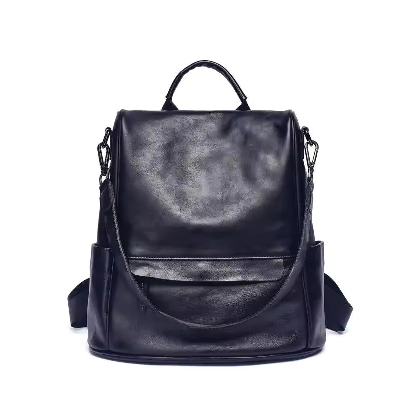 Premium Vintage Leather Backpack - Fushia