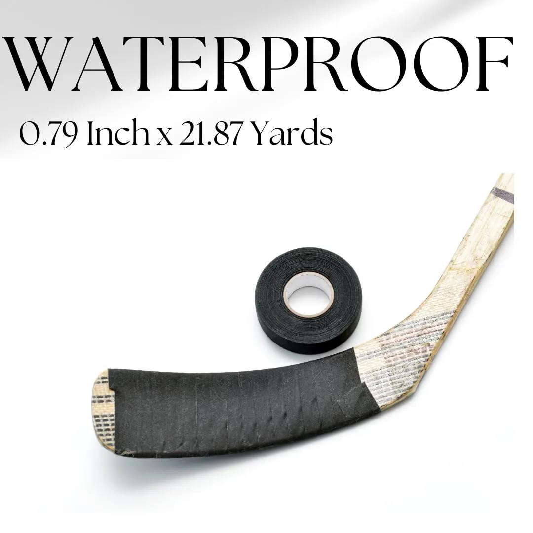 Protective Multipurpose Black Tape, 0.79 Inch x21.87 Yards, Water Resistant & Non-Reflective Grip to Wrap Improve Handles, Adhesive Multipurpose Tape for Guns Hockey Cloth
