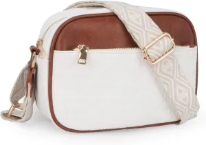 PU Leather Crossbody Bag for Women With Adjustable Wide Stylish Strap, Fashion Handbag
