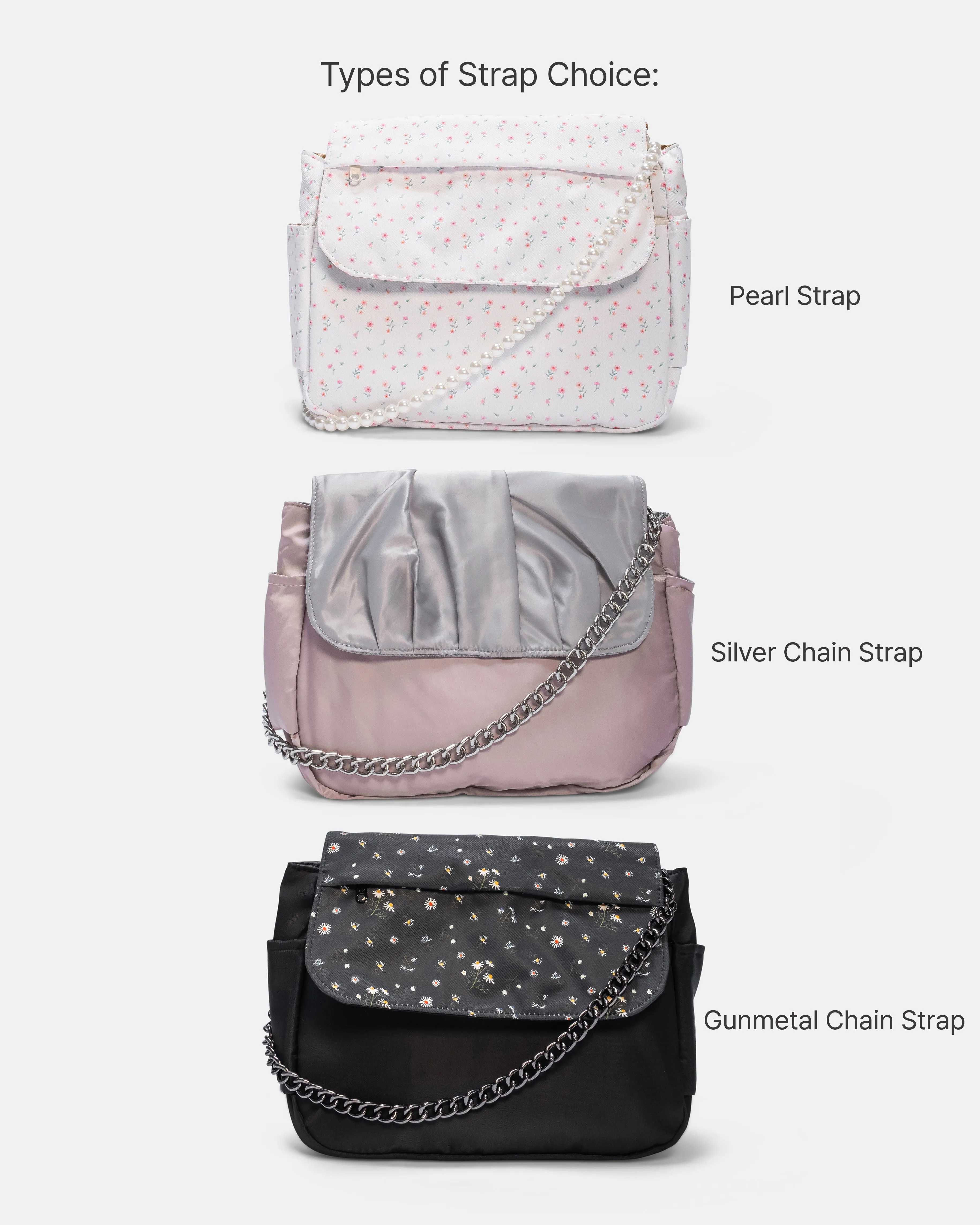 Puffies Grey Multi-Carry Crossbody Bag