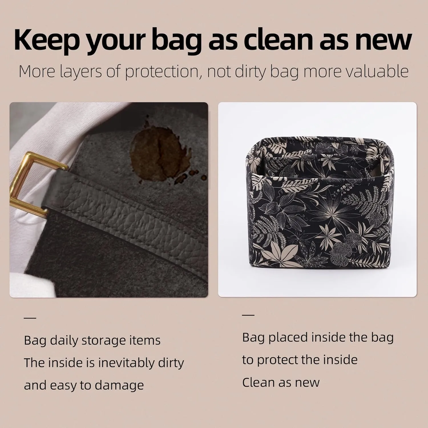Purse Pillow Insert for Picotin 14/18/22/26 bags, Soft Memory Foam Bag Pillow, Luxury Handbag Tote Shaper (PC18,Dark Fragrance)
