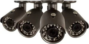Q-See QCA8050B-2 1080p High Definition Analog, Metal Housing, Bullet Security Camera 4-Pack (Black)