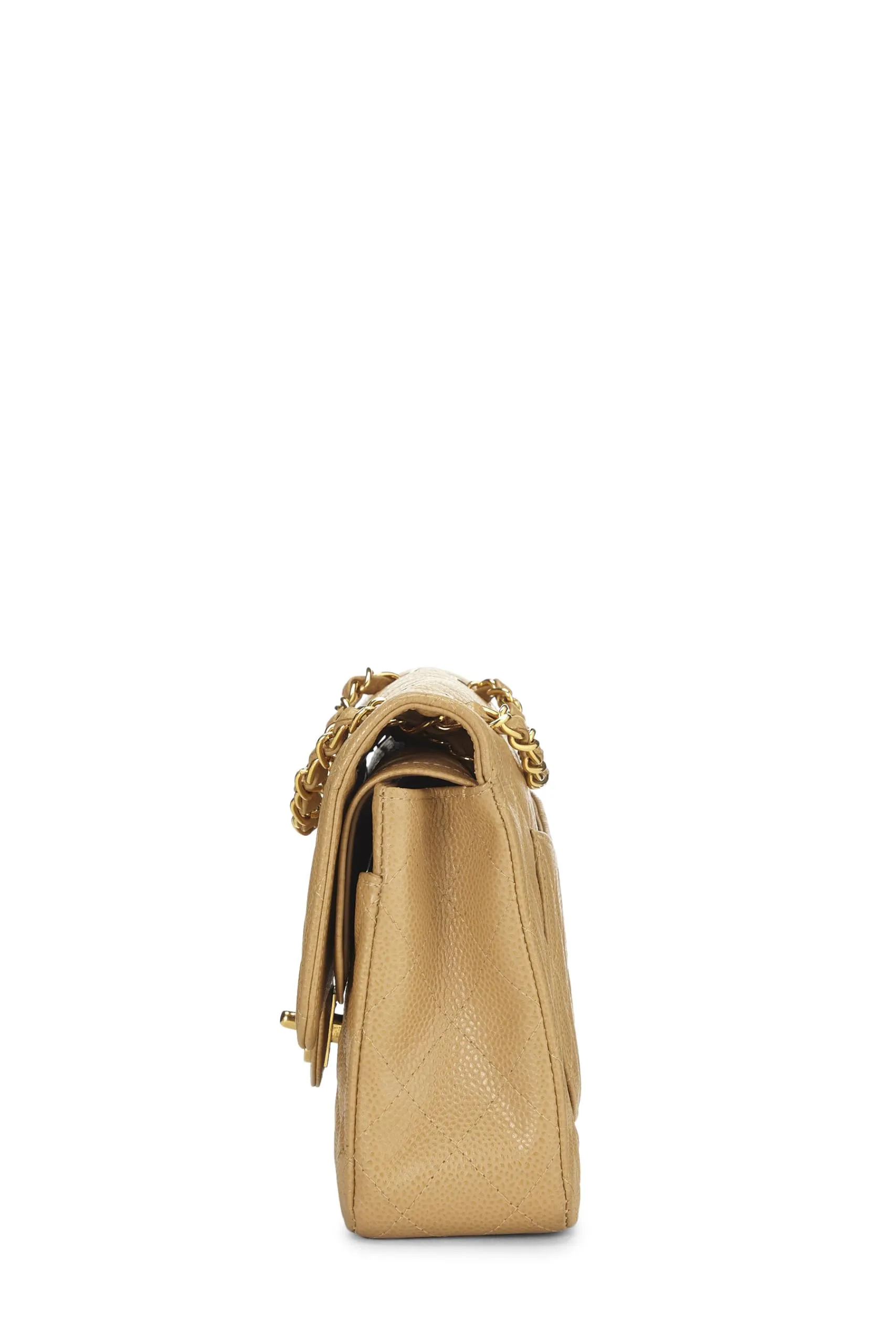 Quilted Beige Double Flap Caviar Classic Medium, Beige Cutting-edge  Chanel, Large variety