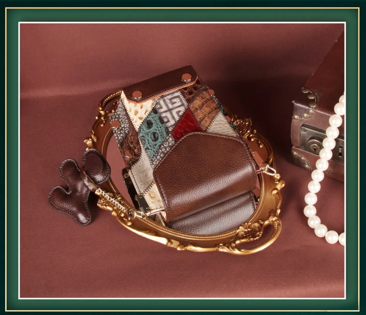 "Arna Lisa" Collection - Legend Small Genuine Leather Women Crossbody Shoulder Bag Purse Vintage Bucket Design