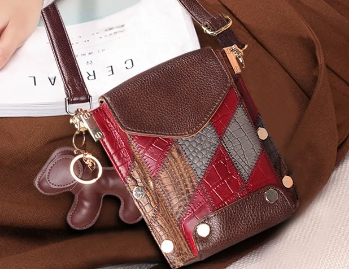 "Arna Lisa" Collection - Legend Small Genuine Leather Women Crossbody Shoulder Bag Purse Vintage Bucket Design
