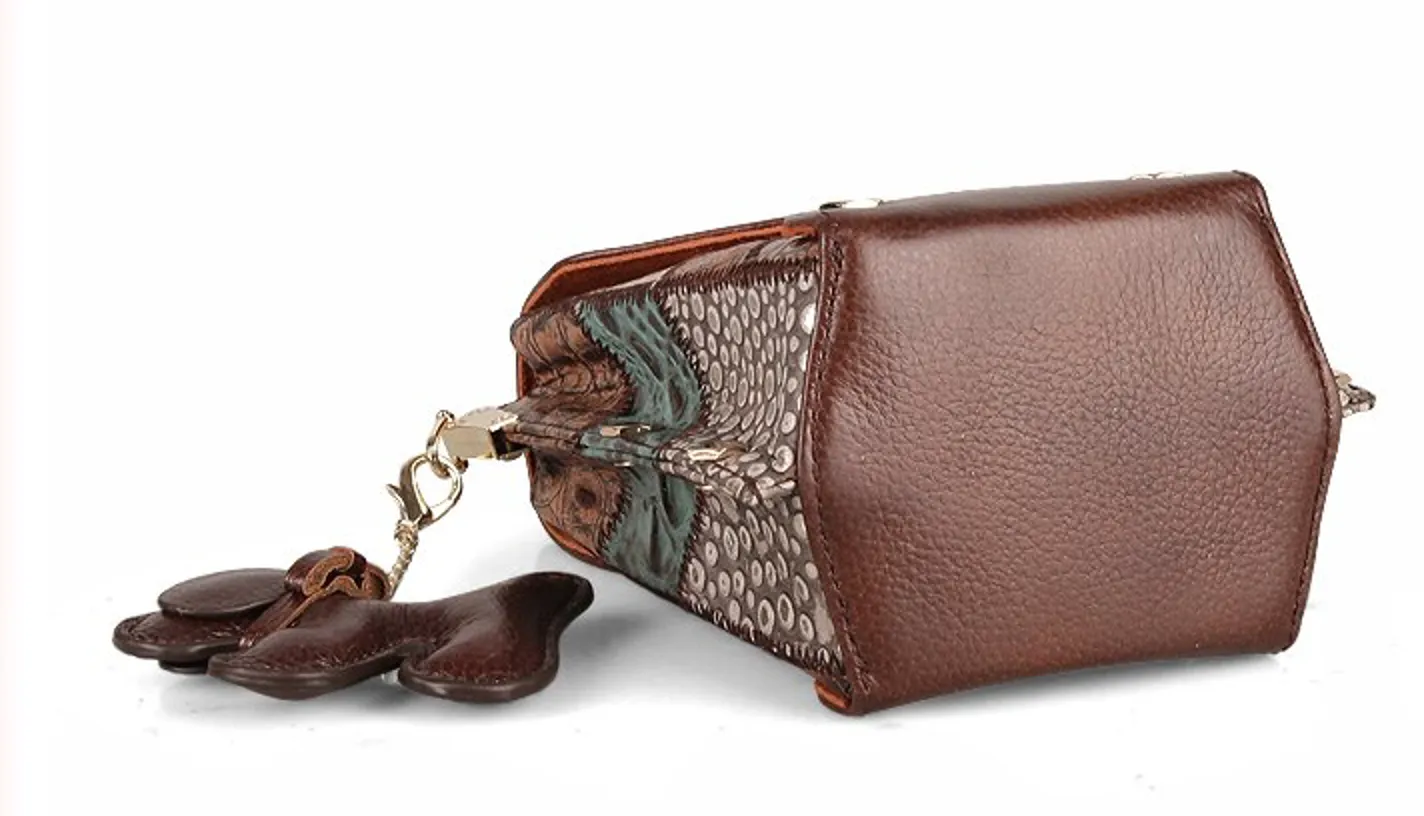 "Arna Lisa" Collection - Legend Small Genuine Leather Women Crossbody Shoulder Bag Purse Vintage Bucket Design
