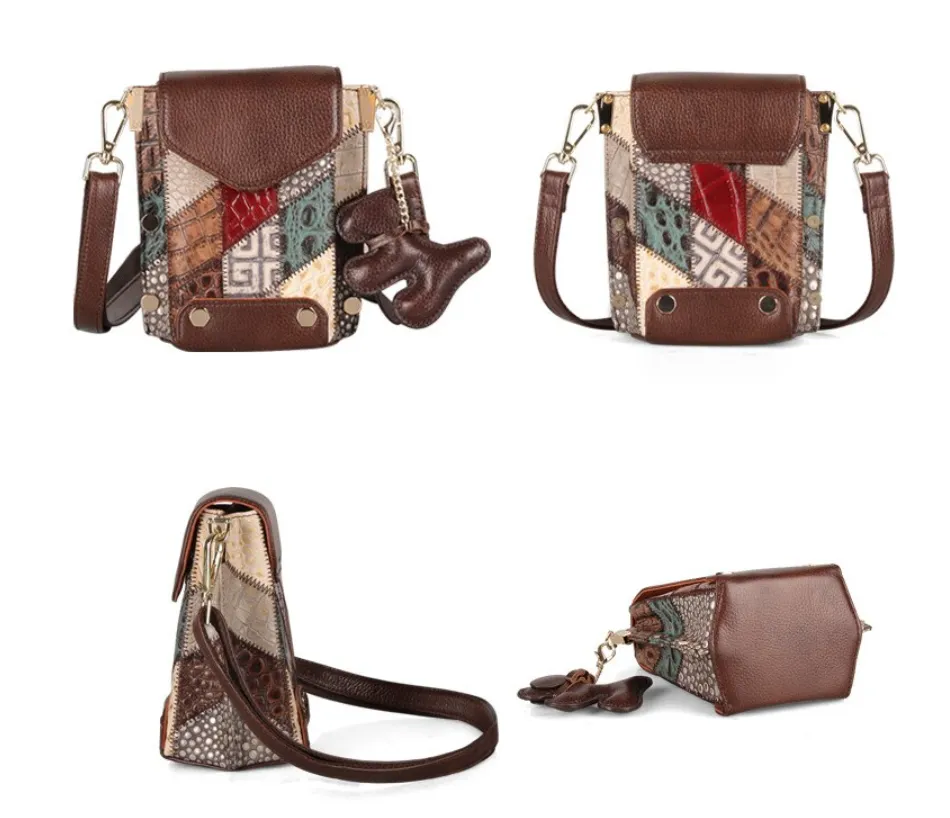 "Arna Lisa" Collection - Legend Small Genuine Leather Women Crossbody Shoulder Bag Purse Vintage Bucket Design