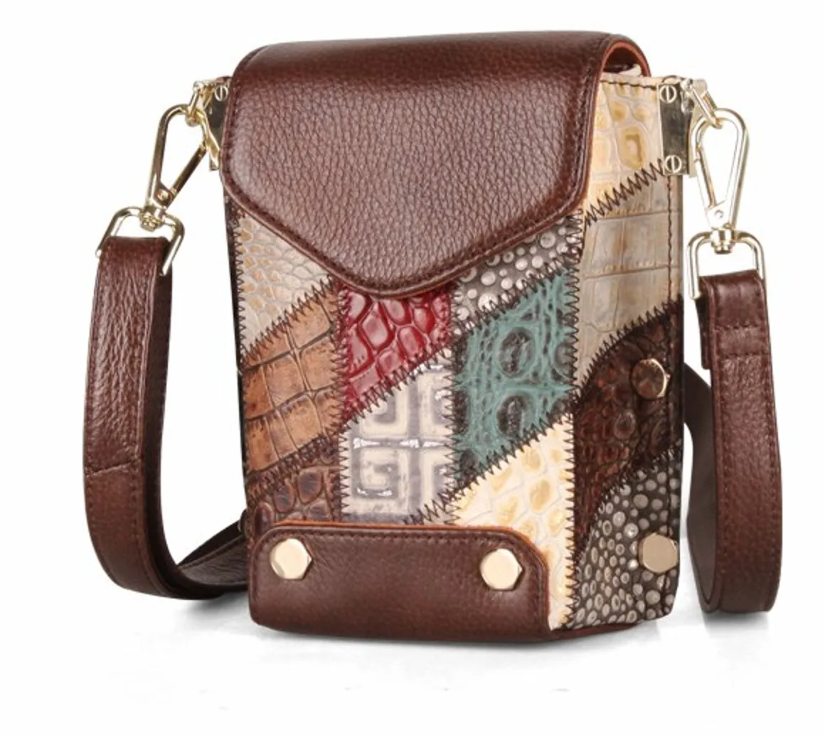 "Arna Lisa" Collection - Legend Small Genuine Leather Women Crossbody Shoulder Bag Purse Vintage Bucket Design