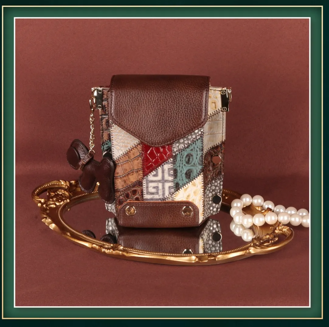 "Arna Lisa" Collection - Legend Small Genuine Leather Women Crossbody Shoulder Bag Purse Vintage Bucket Design