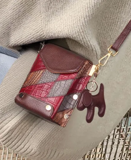 "Arna Lisa" Collection - Legend Small Genuine Leather Women Crossbody Shoulder Bag Purse Vintage Bucket Design