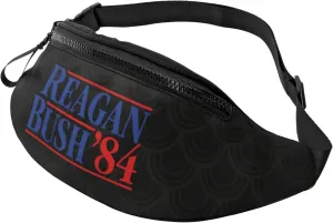 REAGAN BUSH '84 Crossbody waist bag, fashionable waist bag for teenagers, suitable for traveling, running, hiking