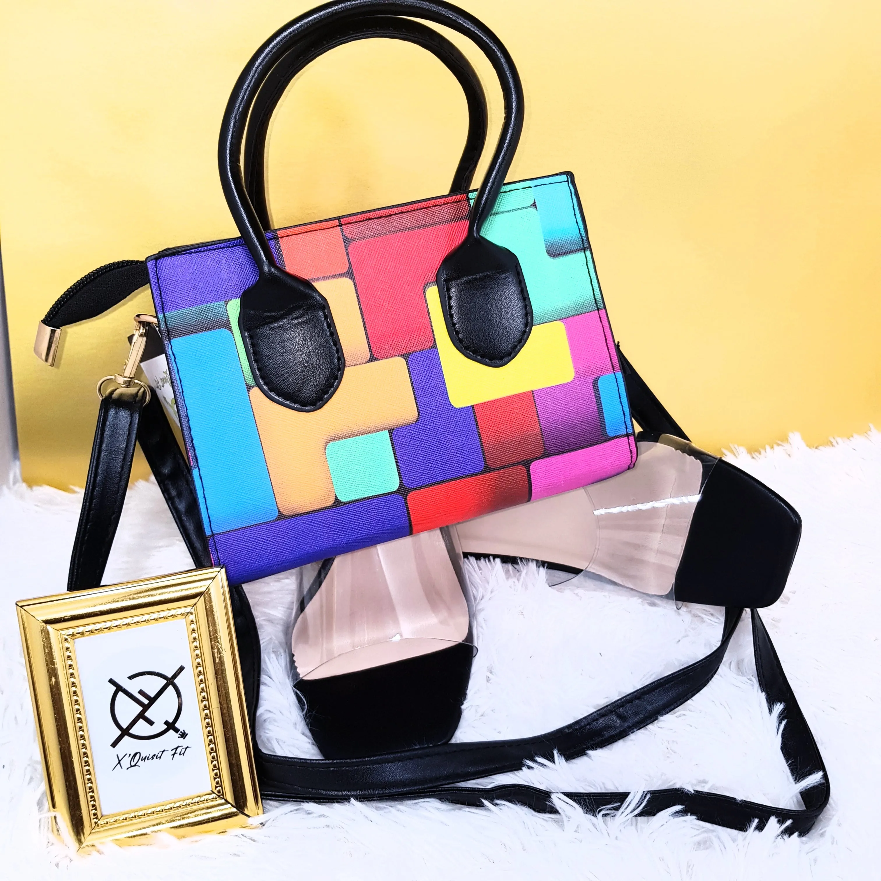 Rec Multi Color Block Bag
