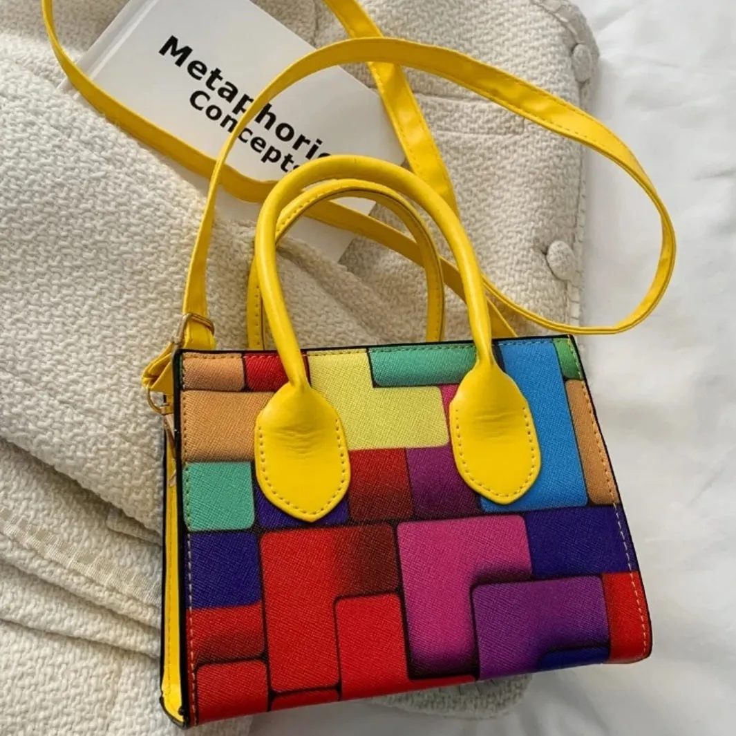 Rec Multi Color Block Bag
