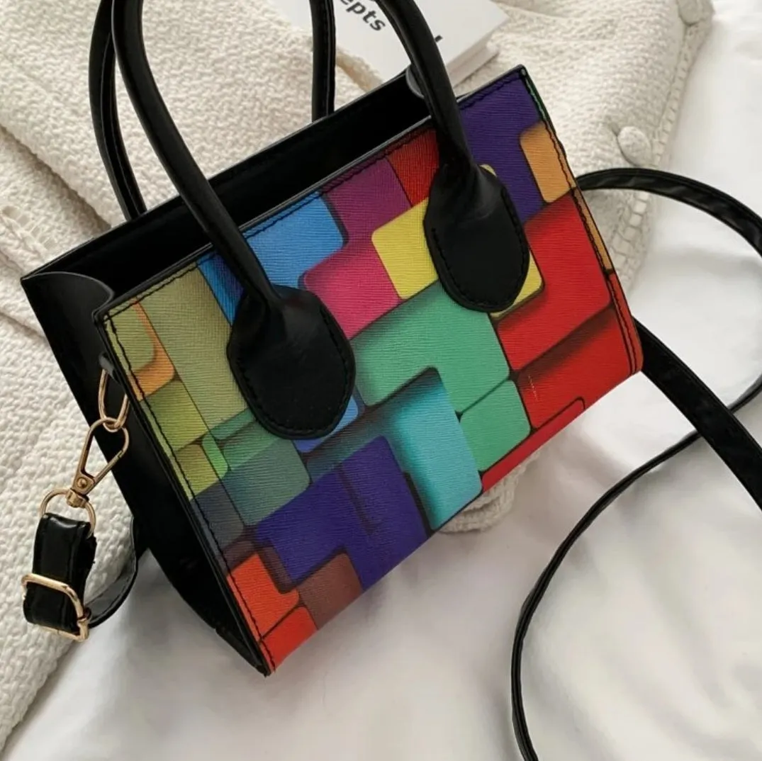 Rec Multi Color Block Bag