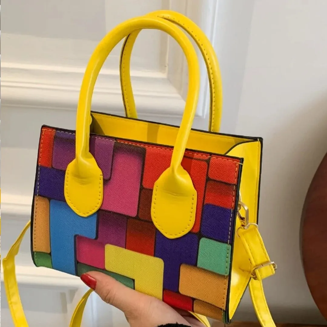Rec Multi Color Block Bag