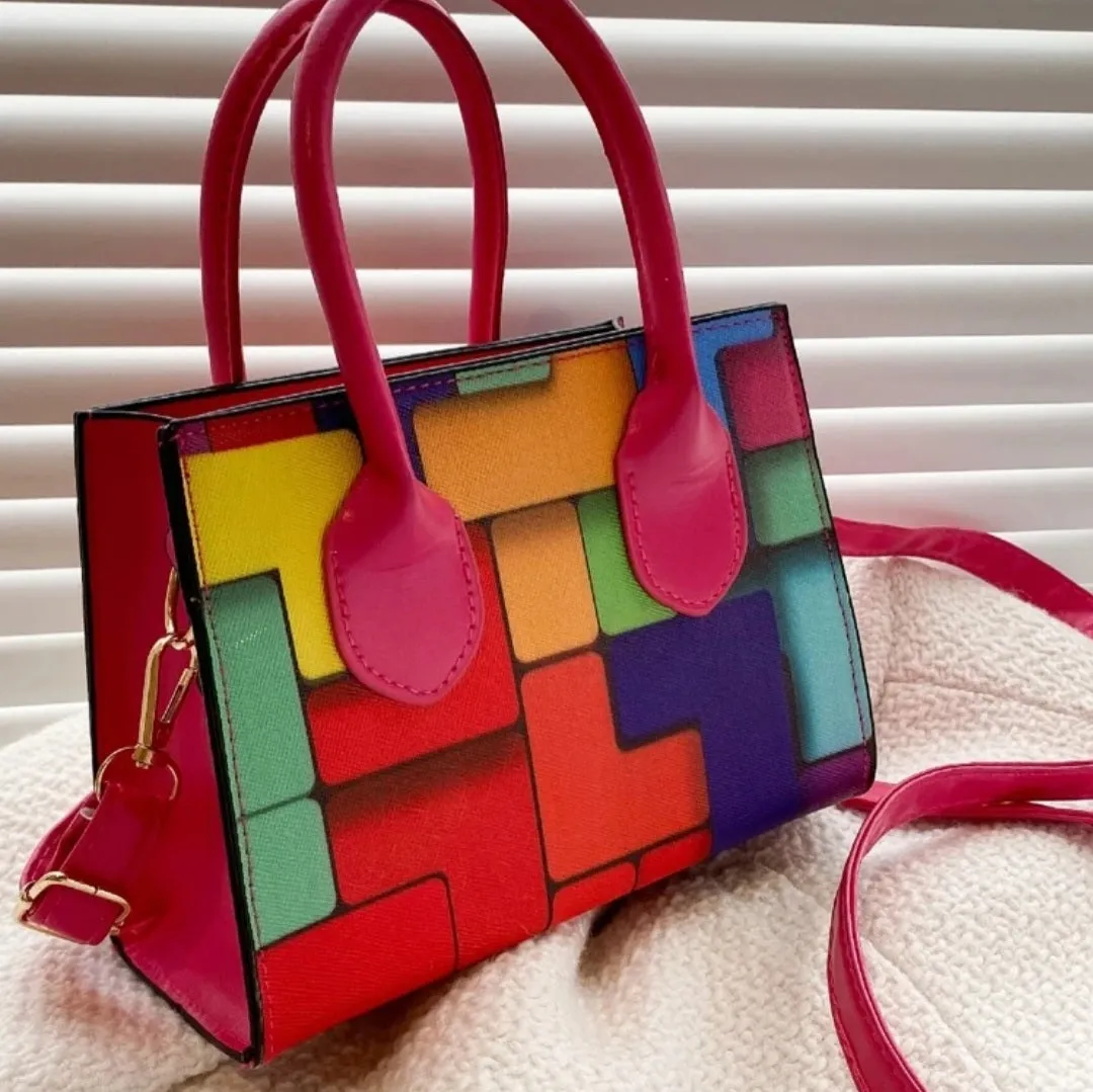 Rec Multi Color Block Bag