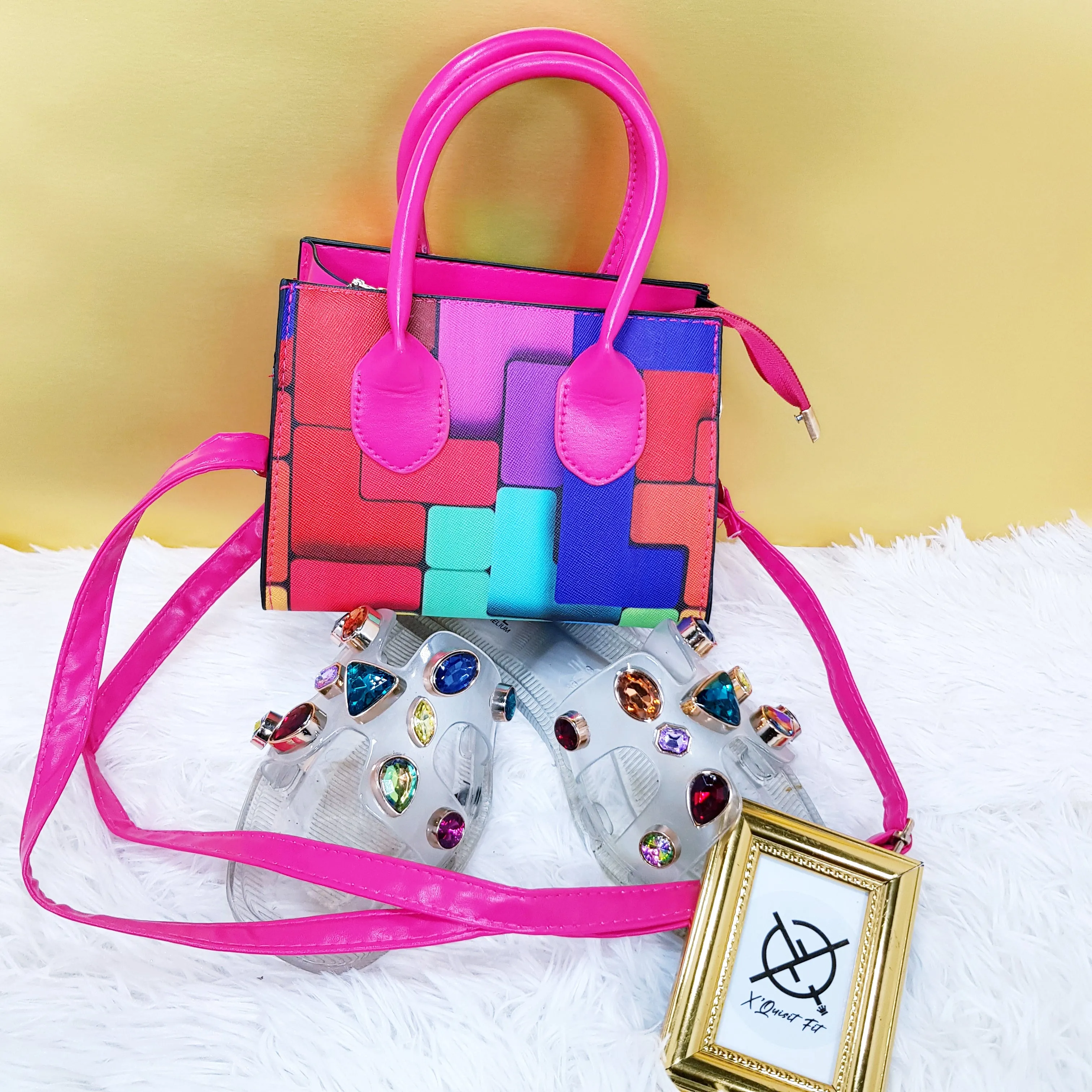 Rec Multi Color Block Bag