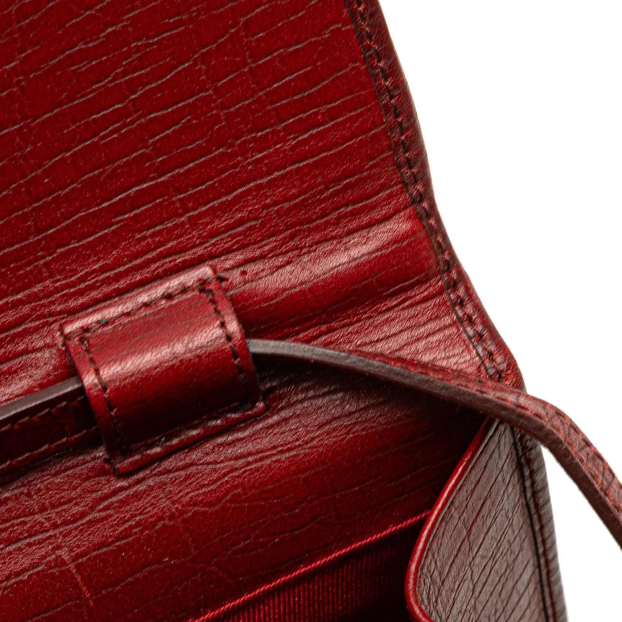 Red Gucci GG Canvas Bamboo Bar Crossbody