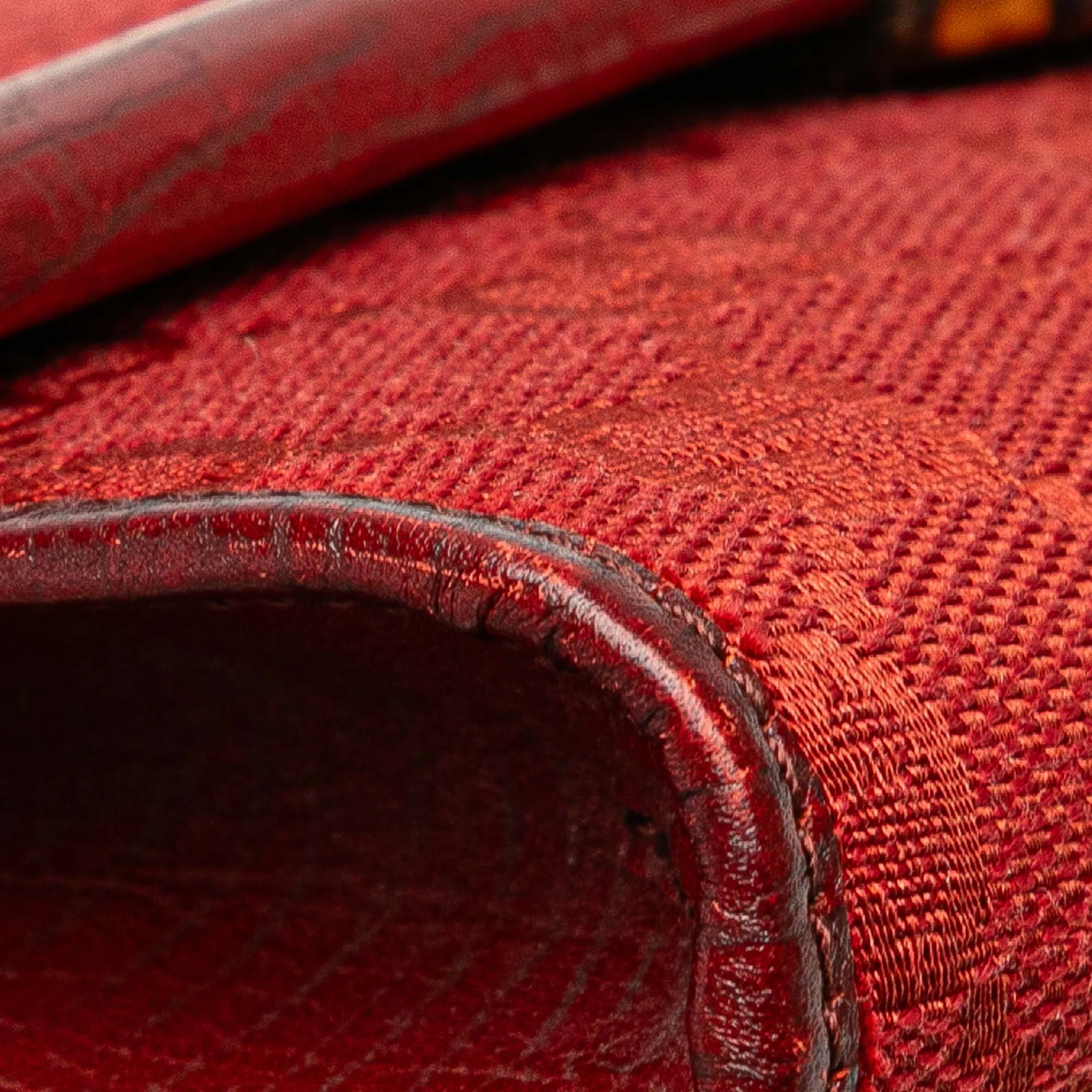 Red Gucci GG Canvas Bamboo Bar Crossbody