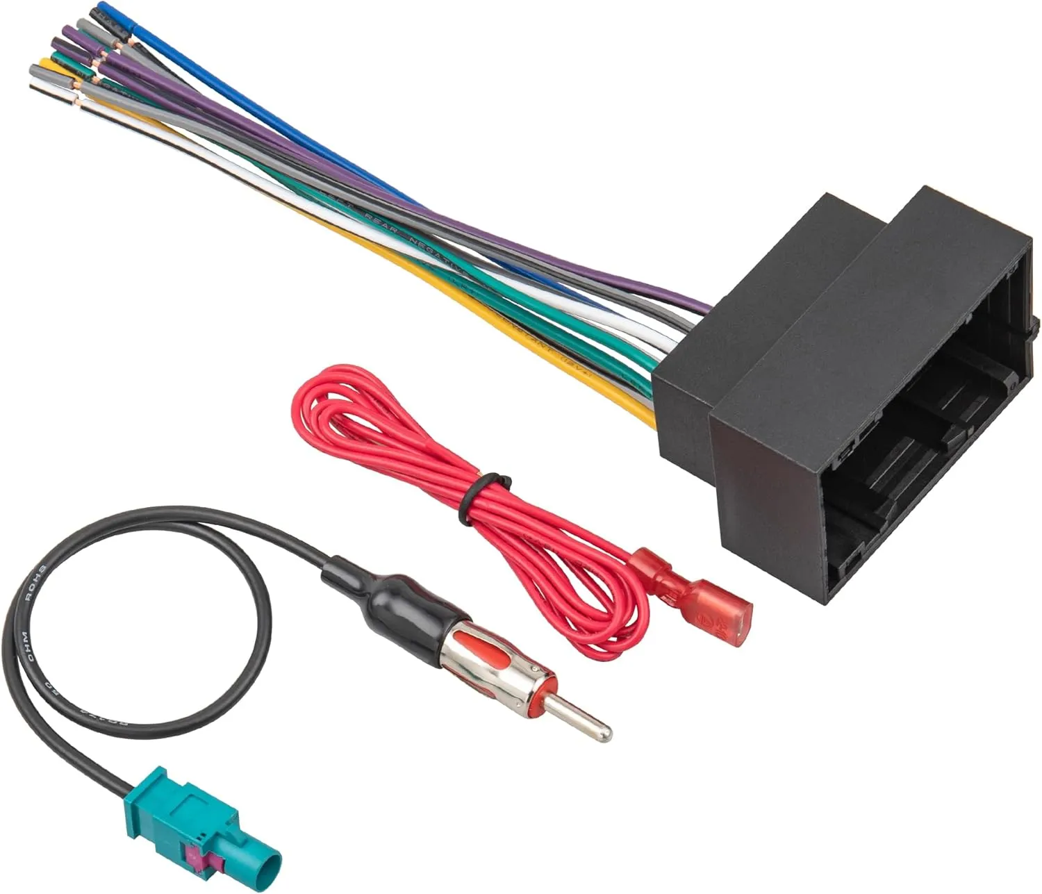 RED WOLF Stereo Wiring Harness Antenna Adapter Fit for 2013-2019 Dodge Ram, Jeep 2014-2020, Chrysler 2015-2020 Aftermarket Radio Nav Cable Connector No Factory Premium Amp