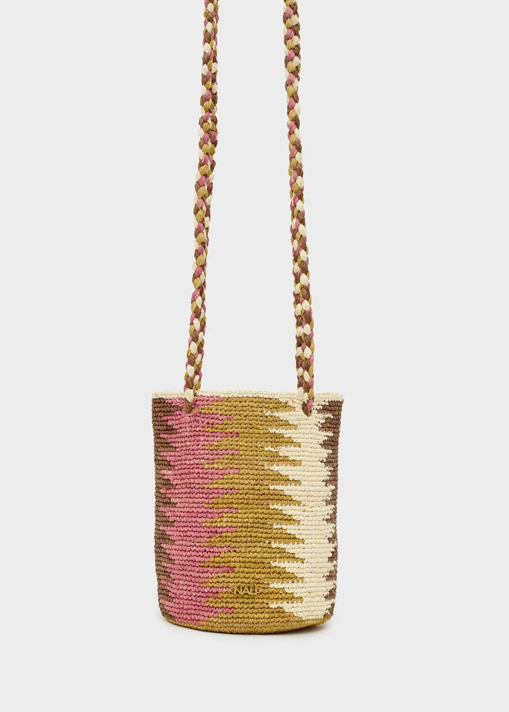 RHAMA BAG SMALL IN RAFFIA MULTI