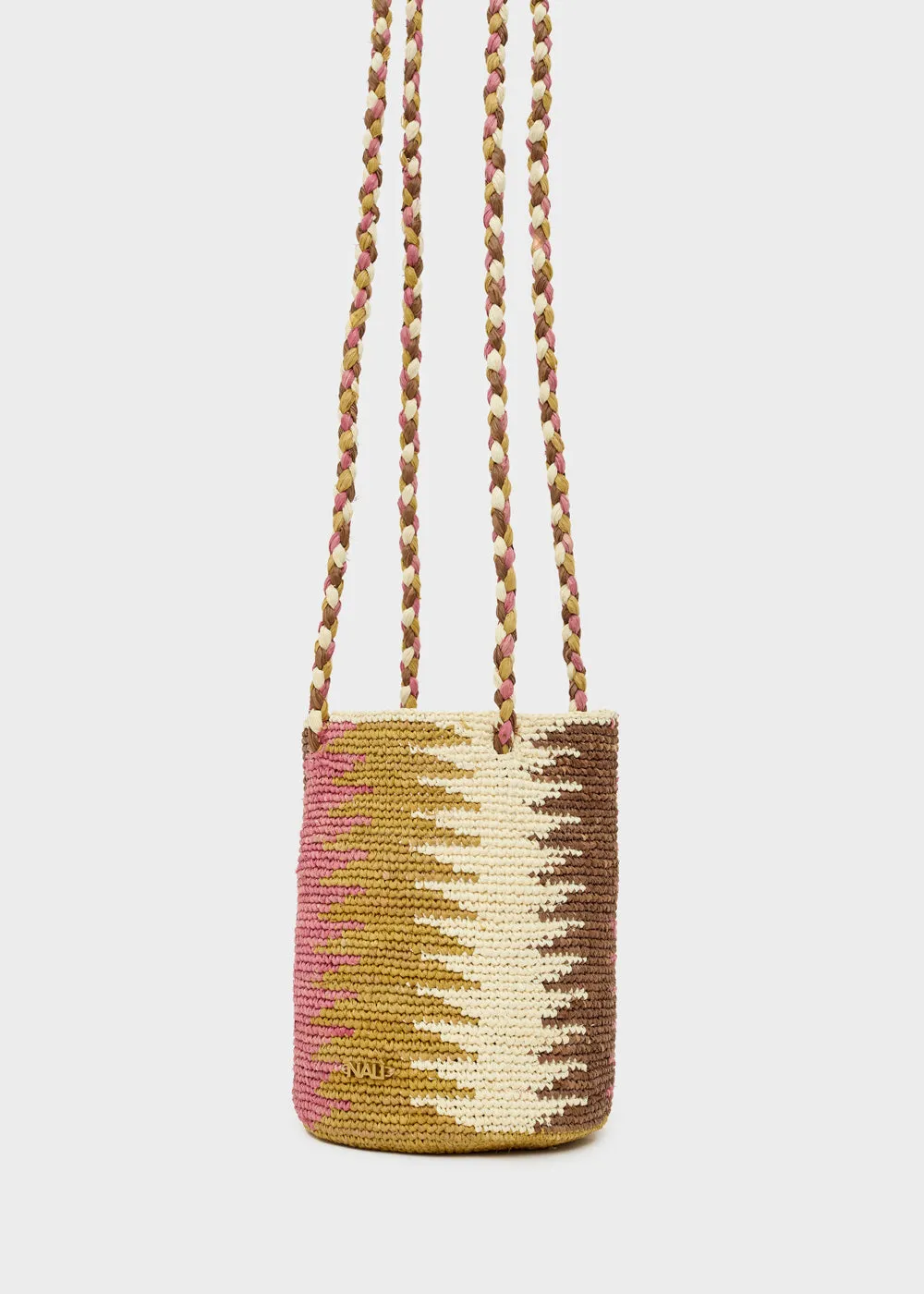RHAMA BAG SMALL IN RAFFIA MULTI