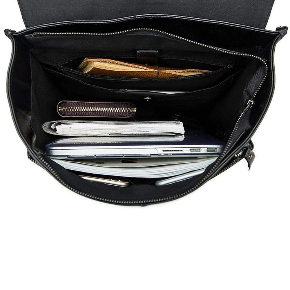 Rossie Viren  Classic  Leather Backpack  Laptop Travel Rucksack