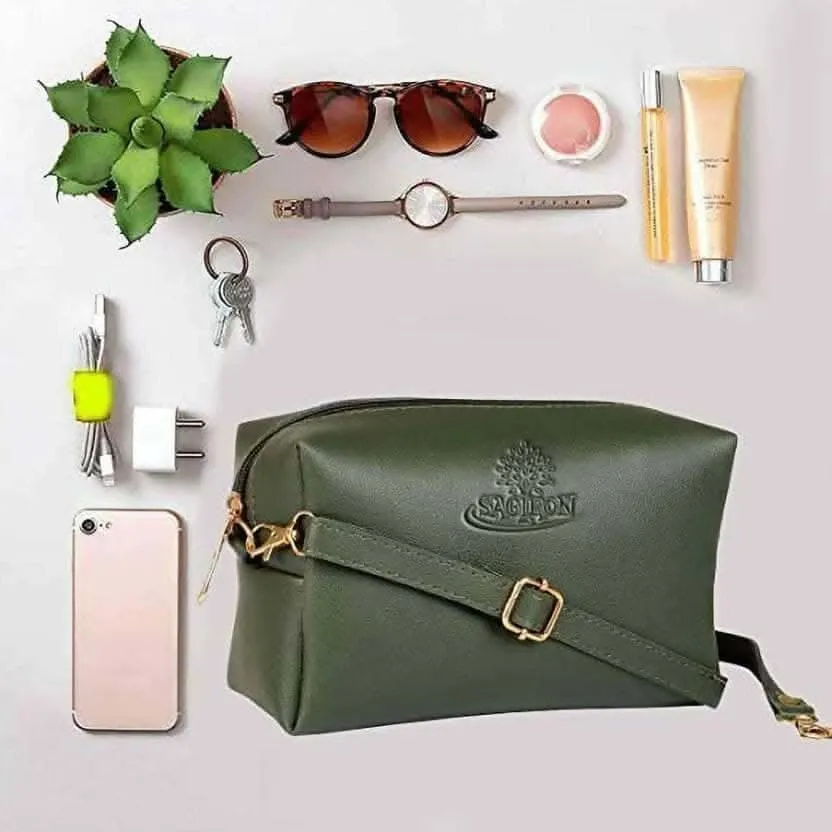 SAGIRON Dark Green Women Sling Bag