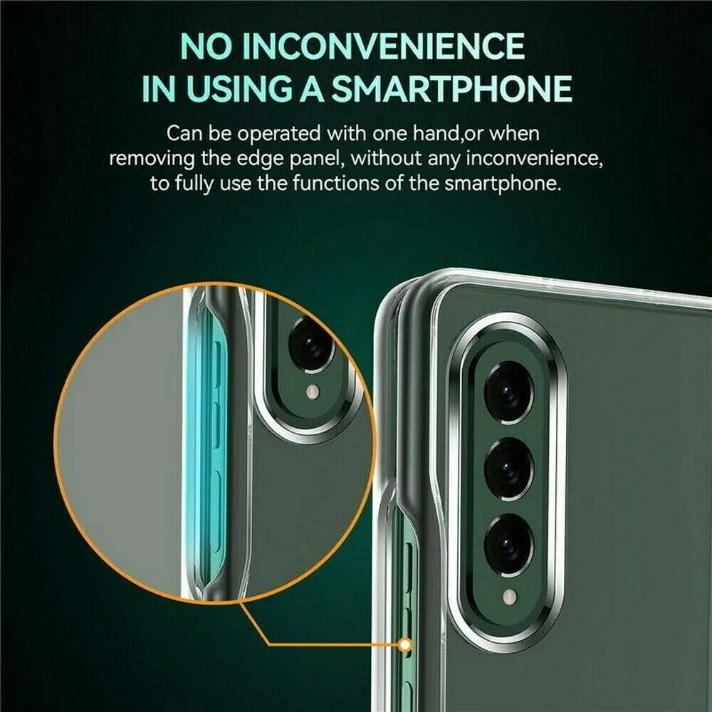 Samsung Galaxy Z Fold 4 Case Clear  Gel Hard Cover & Camera  Protector