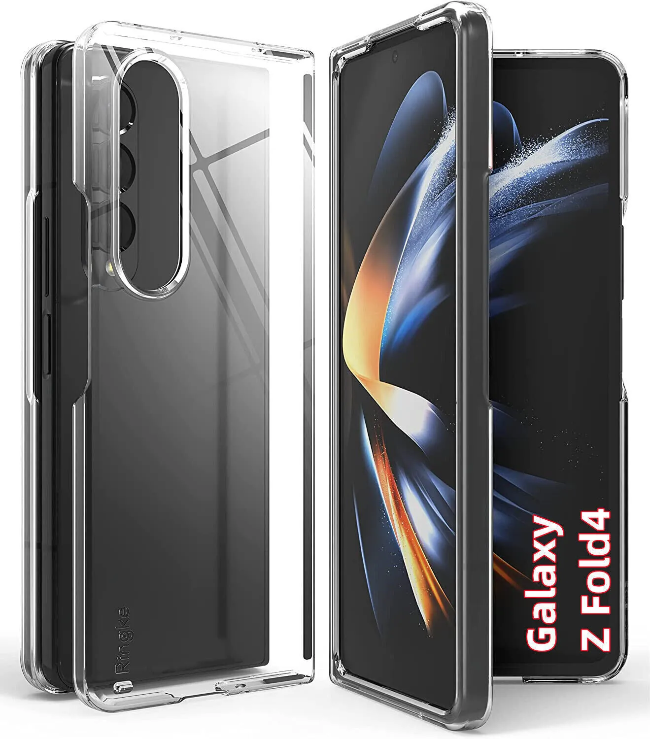 Samsung Galaxy Z Fold 4 Case Clear  Gel Hard Cover & Camera  Protector