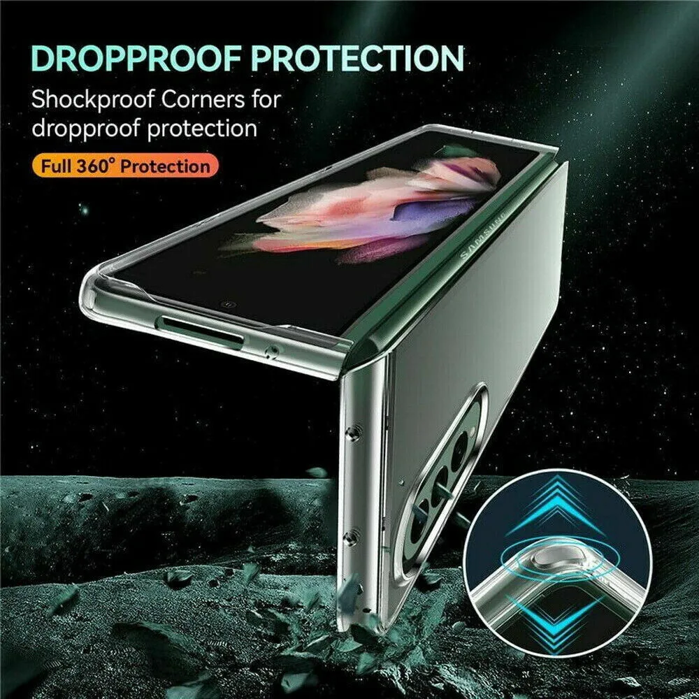 Samsung Galaxy Z Fold 4 Case Clear  Gel Hard Cover & Camera  Protector