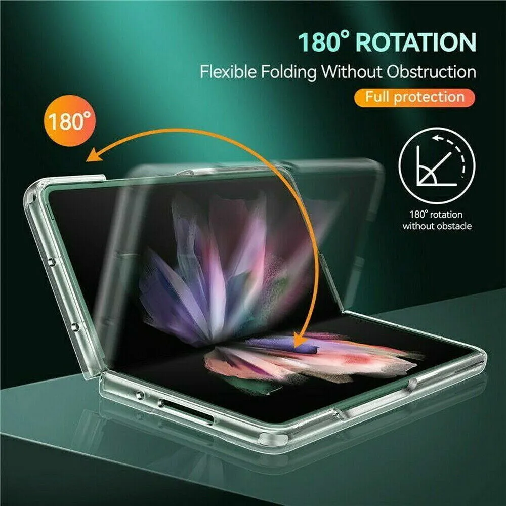 Samsung Galaxy Z Fold 4 Case Clear  Gel Hard Cover & Camera  Protector