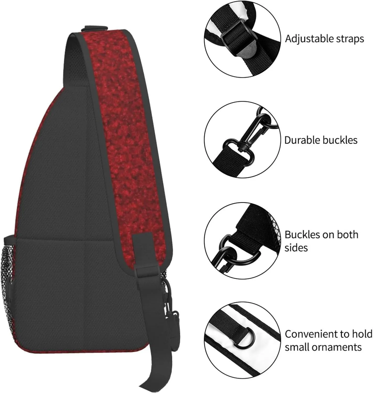 School Newspaper In English Printed Canvas Sling Bag Crossbody Backpack, Hiking Daypack Chest Bag For Women Men