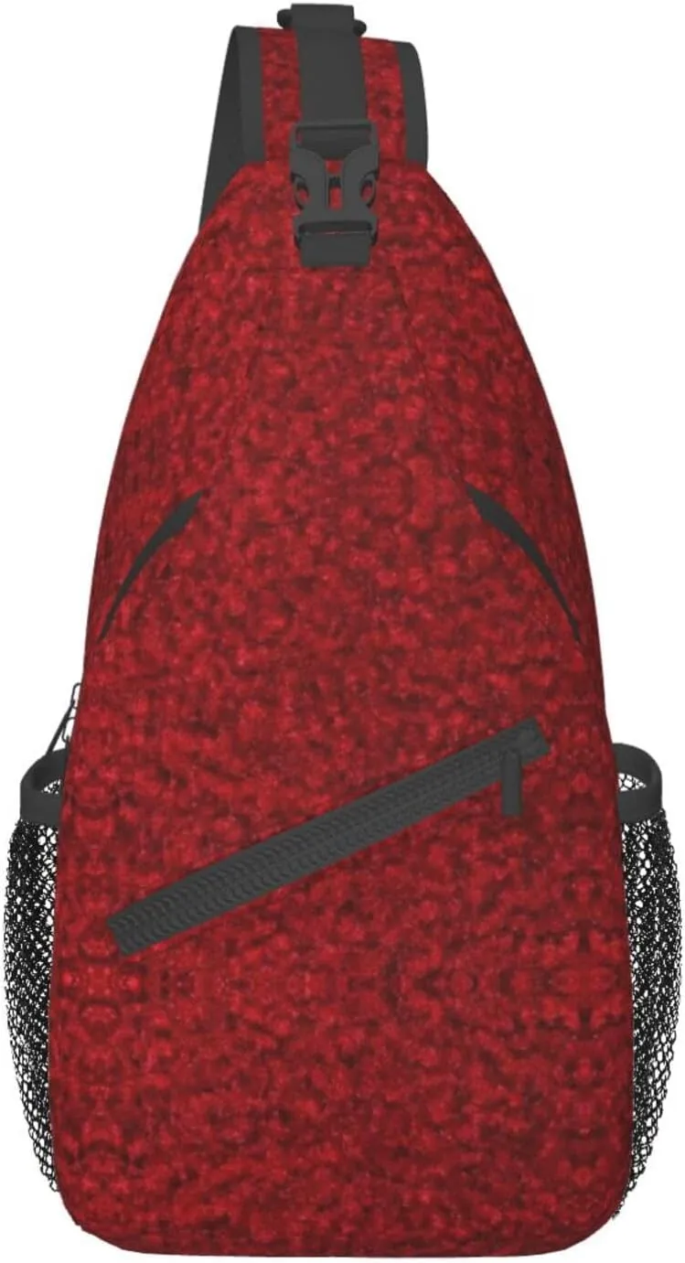 School Newspaper In English Printed Canvas Sling Bag Crossbody Backpack, Hiking Daypack Chest Bag For Women Men