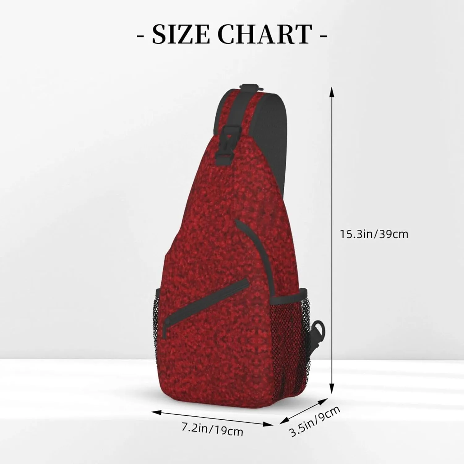 School Newspaper In English Printed Canvas Sling Bag Crossbody Backpack, Hiking Daypack Chest Bag For Women Men