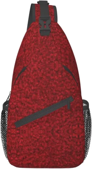 School Newspaper In English Printed Canvas Sling Bag Crossbody Backpack, Hiking Daypack Chest Bag For Women Men