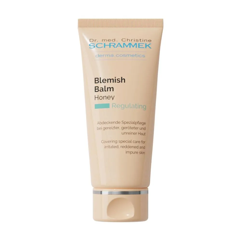Schrammek Blemish Balm Honey (1.4 fl oz) - Covering Care for Irritated, Reddened & Impure Skin - BB Cream - Tinted Face Moisturizer - Skin Care - Dr