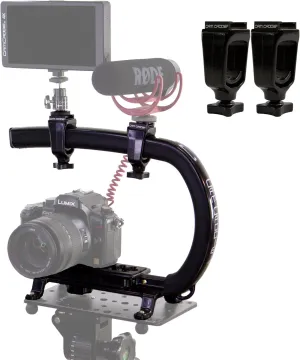 Scorpion EX MAX Handheld Camera Stabilizer - Pro Steadycam for Most Cameras, Camcorders, Smart Phones and Action Cams - Includes (2) Accessory Shoes   Smartphone/GoPro Adapters - Black