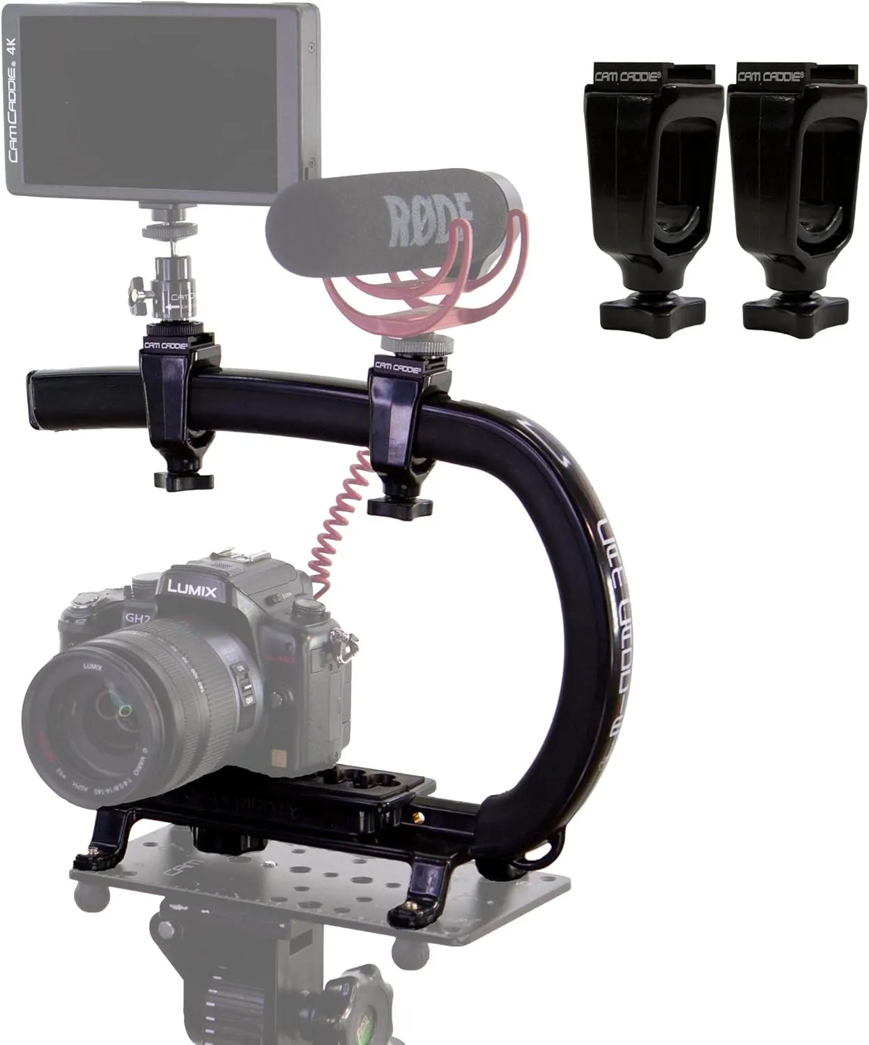 Scorpion EX MAX Handheld Camera Stabilizer - Pro Steadycam for Most Cameras, Camcorders, Smart Phones and Action Cams - Includes (2) Accessory Shoes   Smartphone/GoPro Adapters - Black