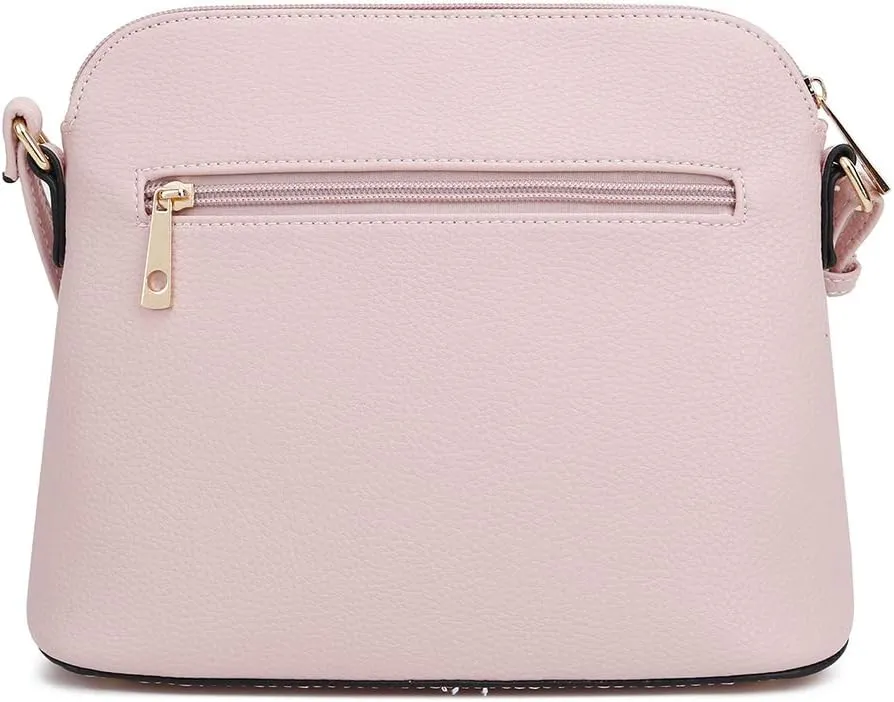 SG SUGU Lunar Lightweight Medium Dome Crossbody Bag Shoulder Bag with Tassel | Zipper Pocket | Adjustable Strap
