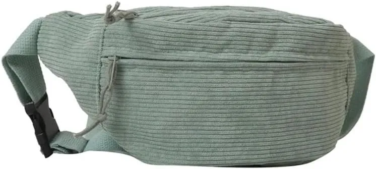 Shoulder Bag Women's Lightweight Crossbody Chest Bag Durable Waist Bag with Collision Strap Design(Green)