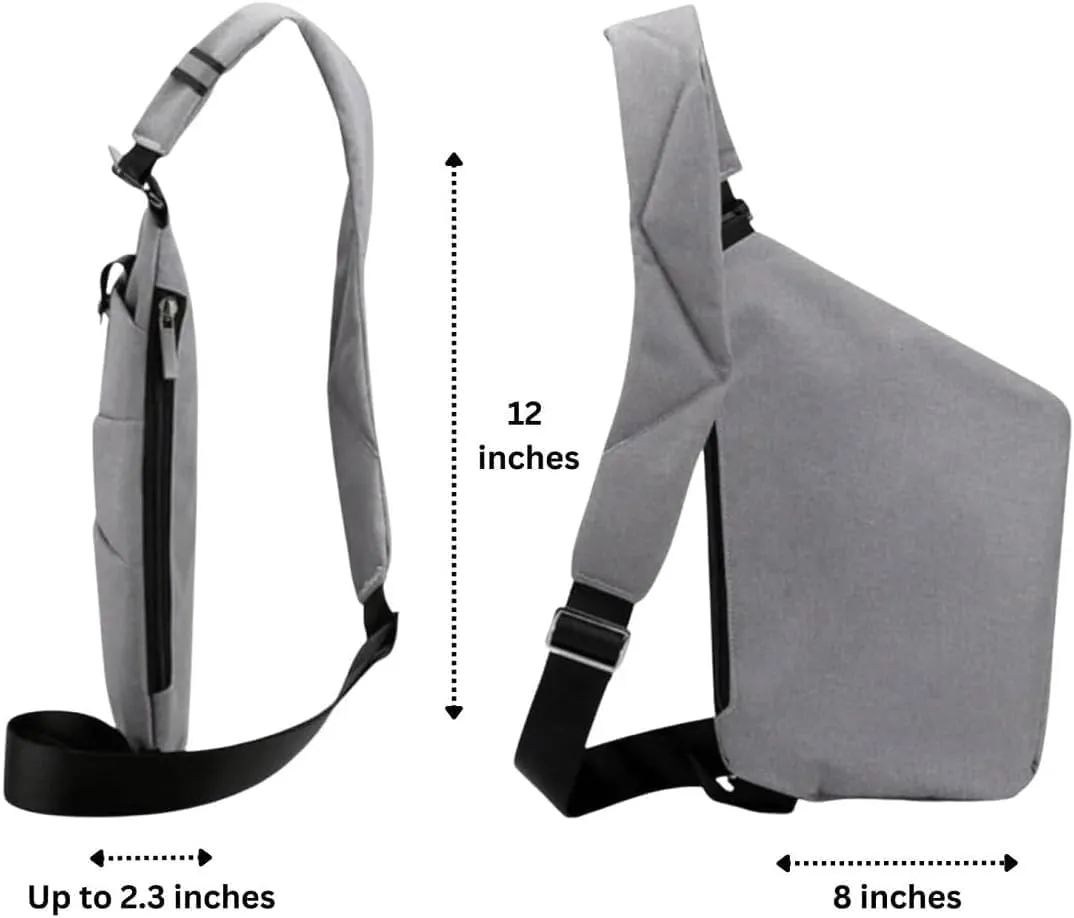 Slim Carry, The Slim Carry Sling Bag, Anti Theft Crossbody Bag, Carry Slim Carry Travel Safe Crossbody Bag (Black Olive)