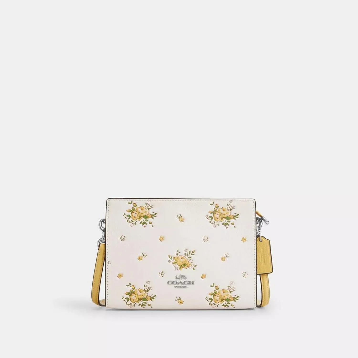 Slim Crossbody Bag With Floral Print