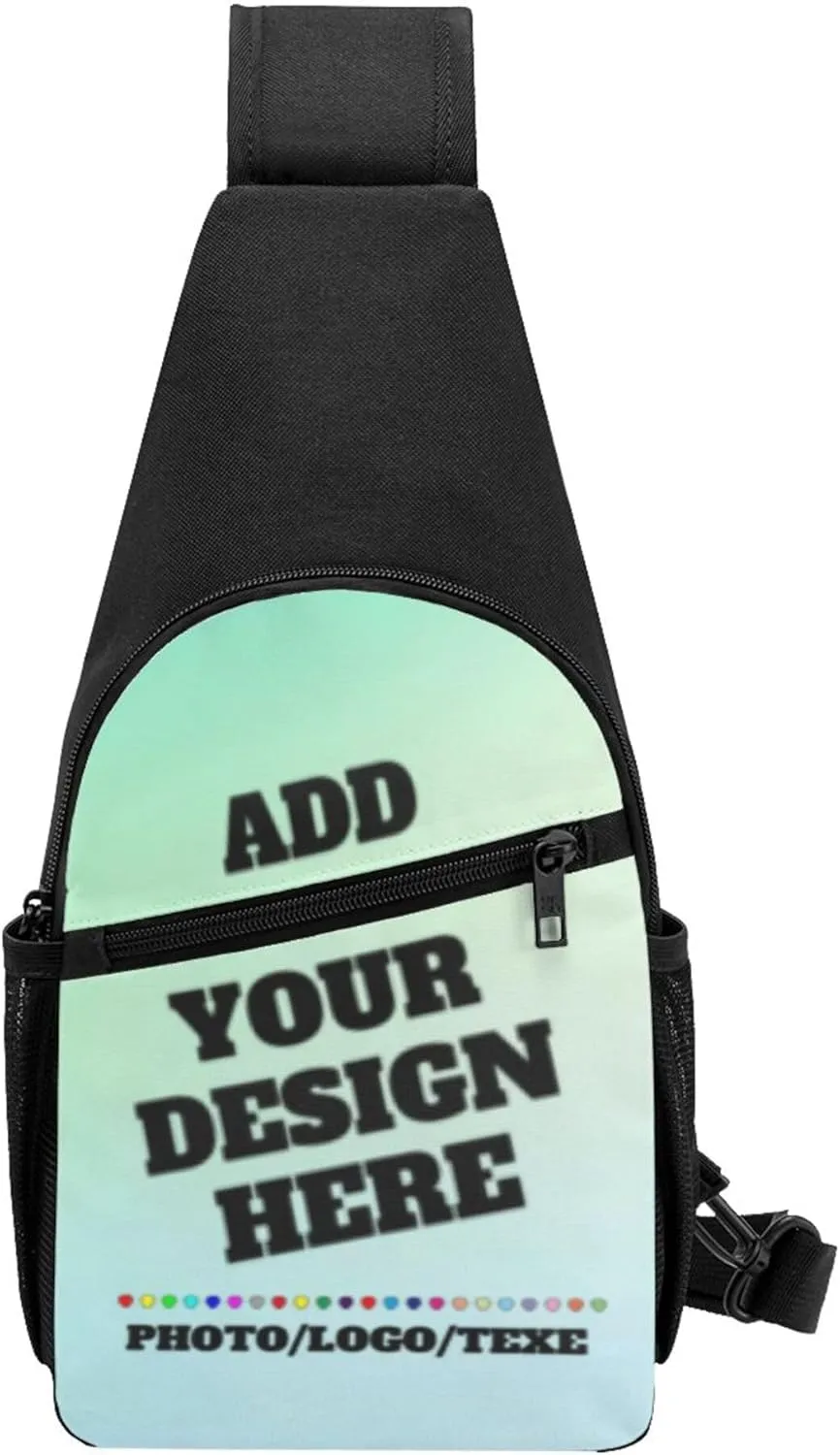 Sling Bag Custom Bag For Men Personalized Crossbody Bags for Men Women Customize Image Logo Text Sling Shoulder Backpack
