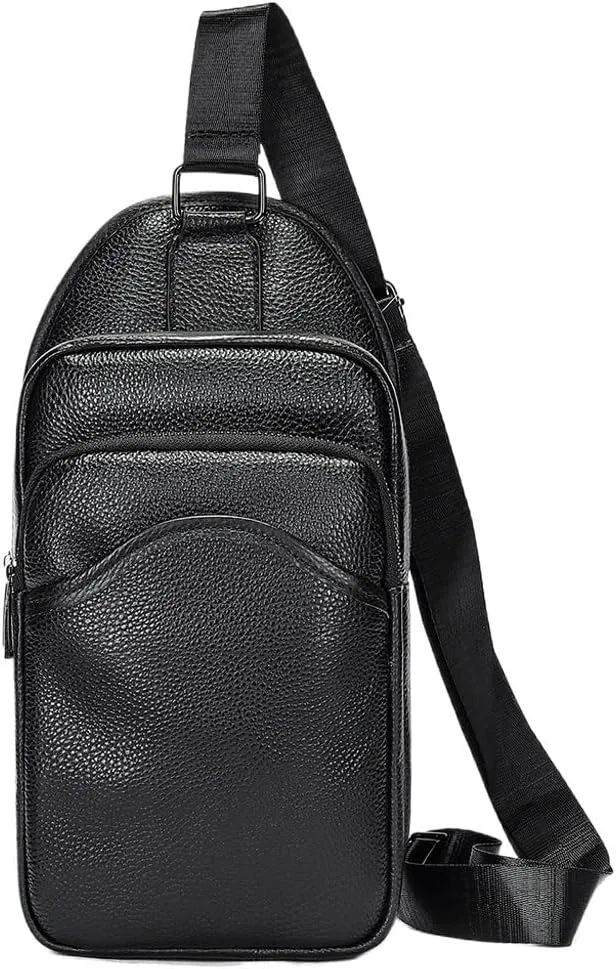 Small Backpack Waist Pack Chest Top Layer Cowhide Single Shoulder Crossbody Bag