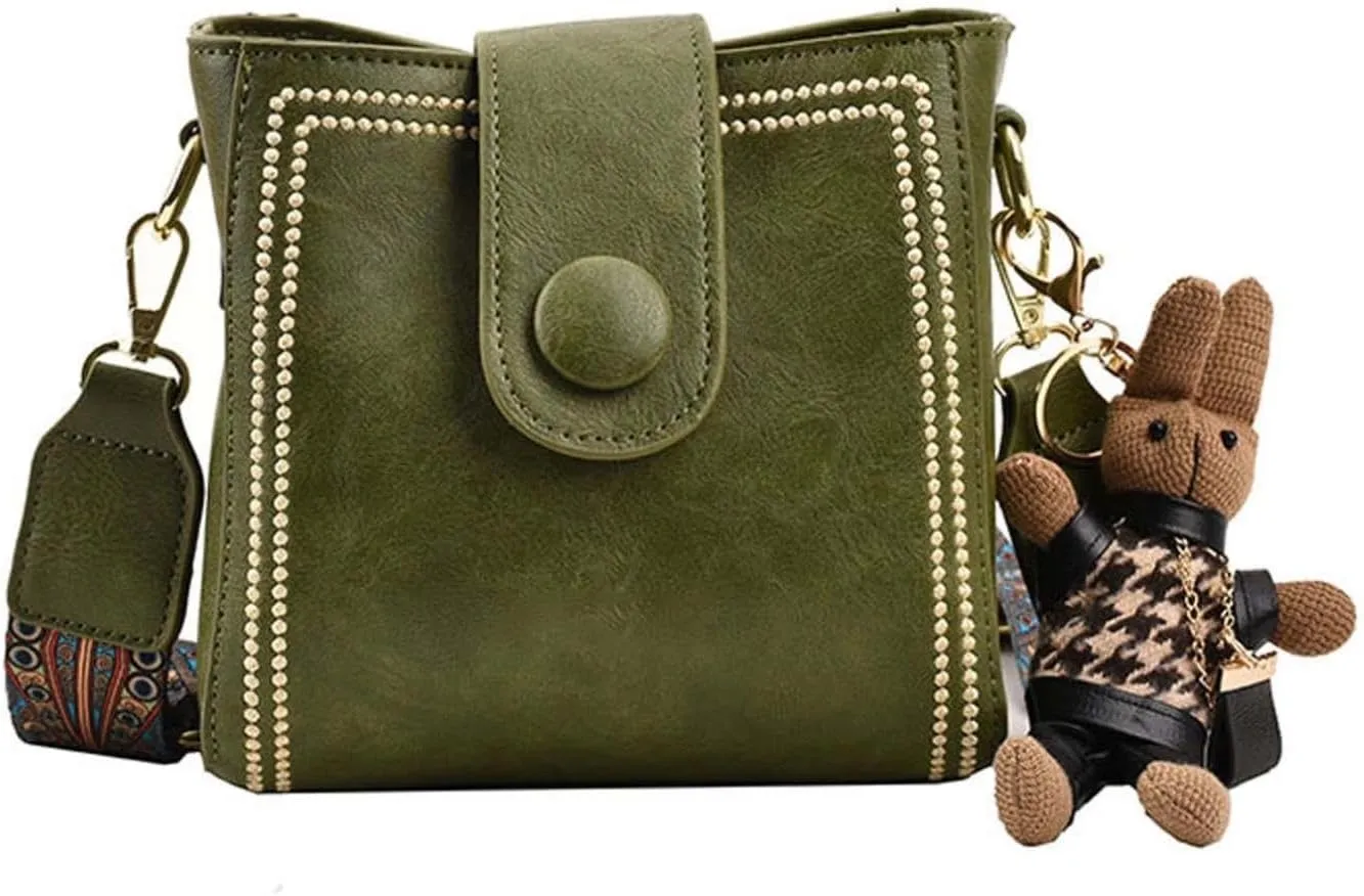 Small Bags for Women, Vintage Fashion Bag with Adjustable Wider Shoulder Strap, Vintage Retro Small Water Bucket Bag