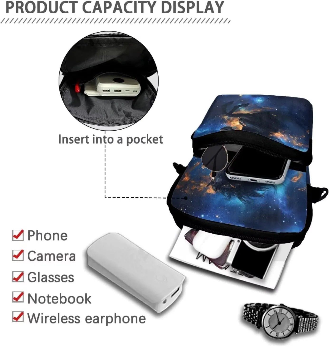 Small Crossbody Bags for Women Men Small Messenger Bag Purses Fanny Pack Wallet Bag Coin Purse Backpack Handbags